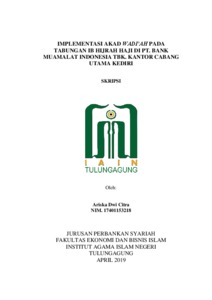 Implementasi Akad Wadi Ah Pada Tabungan Ib Hijrah Haji Di Pt Bank Muamalat Indonesia Tbk Kantor Cabang Utama Kediri Institutional Repository Of Iain Tulungagung